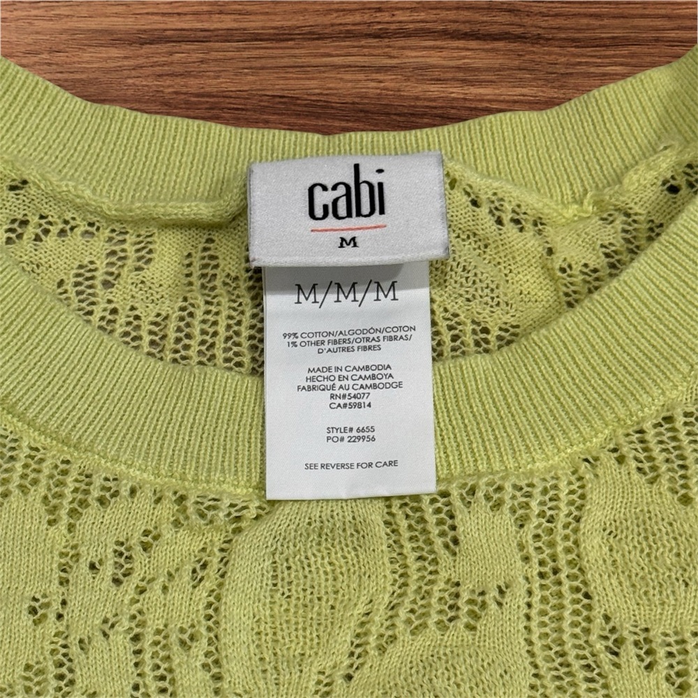 Cabi Key Lime Summer Sweater 2 Piece Set Size M - Picture 6 of 9